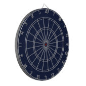 Mitternacht Navy Blue Solid Color Dartscheibe (Vorderseite Links)