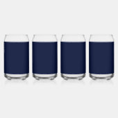 Mitternacht Navy Blue Solid Color Dosenglas (Hinten)