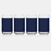 Mitternacht Navy Blue Solid Color Dosenglas (Vorderseite)