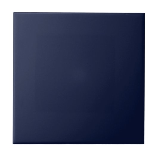 Mitternacht Navy Blue Solid Color Fliese (Vorderseite)