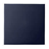 Mitternacht Navy Blue Solid Color Fliese (Vorderseite)