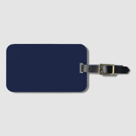 Mitternacht Navy Blue Solid Color Gepäckanhänger