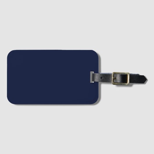 Mitternacht Navy Blue Solid Color Gepäckanhänger (Vorderseite (Horizontal))