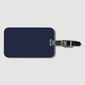 Mitternacht Navy Blue Solid Color Gepäckanhänger (Vorderseite (Horizontal))