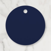 Mitternacht Navy Blue Solid Color Geschenkanhänger (Rückseite)