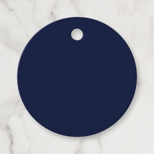 Mitternacht Navy Blue Solid Color Geschenkanhänger (Vorderseite)
