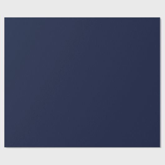 Mitternacht Navy Blue Solid Color Geschenkpapier (Flach)