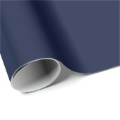 Mitternacht Navy Blue Solid Color Geschenkpapier (Rolleneckpunkt)