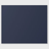 Mitternacht Navy Blue Solid Color Geschenkpapier (Flach)