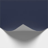 Mitternacht Navy Blue Solid Color Geschenkpapier (Ecke)