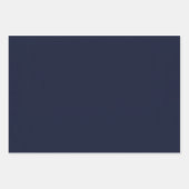 Mitternacht Navy Blue Solid Color Geschenkpapier Set (Vorderseite)