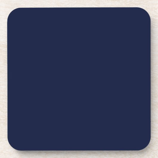Mitternacht Navy Blue Solid Color Getränkeuntersetzer (Vorderseite)