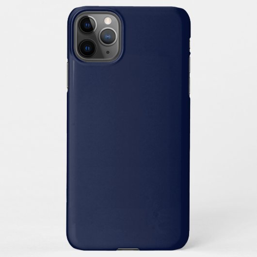 Mitternacht Navy Blue Solid Color iPhone Hülle (Rückseite)