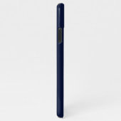Mitternacht Navy Blue Solid Color iPhone Hülle (Rechte Seite)