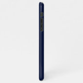 Mitternacht Navy Blue Solid Color iPhone Hülle (Linke Seite)