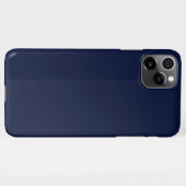 Mitternacht Navy Blue Solid Color iPhone Hülle (Rückseite (Horizontal))