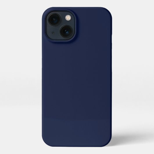 Mitternacht Navy Blue Solid Color iPhone Hülle (Rückseite)