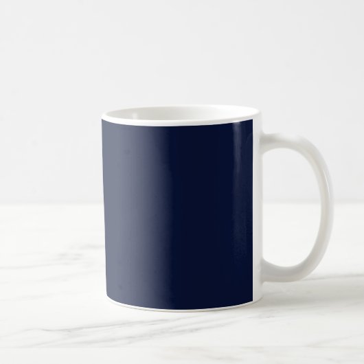 Mitternacht Navy Blue Solid Color Kaffeetasse (Rechts)