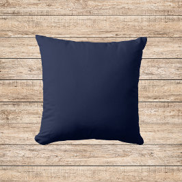 Mitternacht Navy Blue Solid Color Kissen