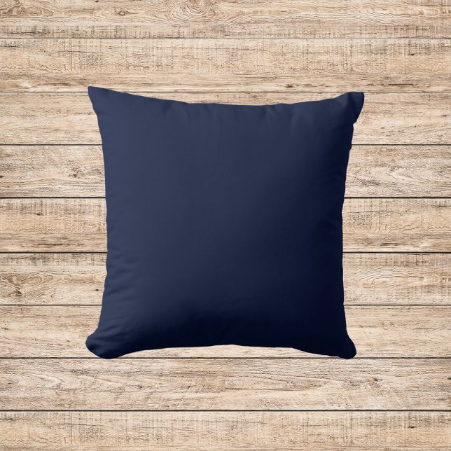 Mitternacht Navy Blue Solid Color Kissen (Von Creator hochgeladen)