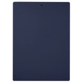 Mitternacht Navy Blue Solid Color Klemmbrett (Rückseite)