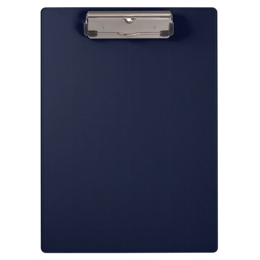 Mitternacht Navy Blue Solid Color Klemmbrett (Vorderseite)