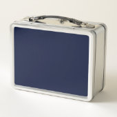 Mitternacht Navy Blue Solid Color Metall Brotdose (Rückseite)
