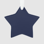 Mitternacht Navy Blue Solid Color Ornament (Vorderseite)