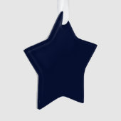 Mitternacht Navy Blue Solid Color Ornament (Vorderseite)