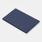 Mitternacht Navy Blue Solid Color Post-it Klebezettel (angewinkelt)