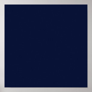 Mitternacht Navy Blue Solid Color Poster