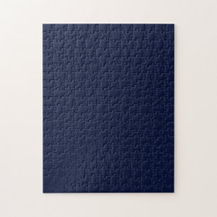 Mitternacht Navy Blue Solid Color Puzzle