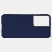 Mitternacht Navy Blue Solid Color Samsung Galaxy Hülle (Linke Seite)