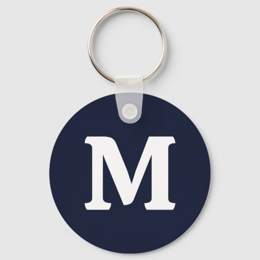 Mitternacht Navy Blue Solid Color Schlüsselanhänger (Vorderseite)