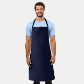 Mitternacht Navy Blue Solid Color Schürze (Getragen)