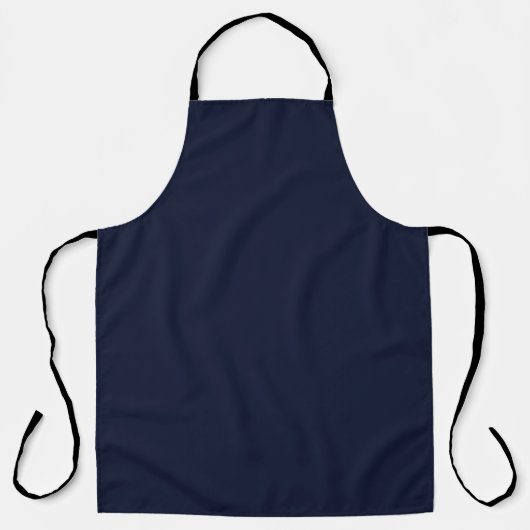 Mitternacht Navy Blue Solid Color Schürze (Vorderseite)