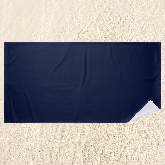 Mitternacht Navy Blue Solid Color Strandtuch