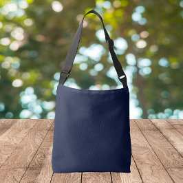 Mitternacht Navy Blue Solid Color Tragetaschen Mit Langen Trägern