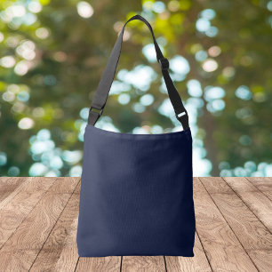 Mitternacht Navy Blue Solid Color Tragetaschen Mit Langen Trägern