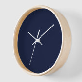 Mitternacht Navy Blue Solid Color Uhr (Winkel)