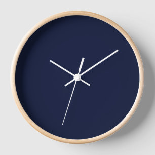 Mitternacht Navy Blue Solid Color Uhr