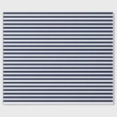 Mitternacht Navy Blue und White Stripes Geschenkpapier (Flach)