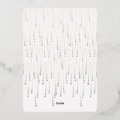 Mitternacht neue Jahre Cheers Foil Einladung (Rückseite)