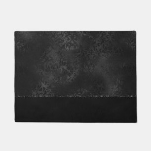 Mitternacht Onyx Romance Black Satiny Grunge Dam Fußmatte