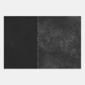 Mitternacht Onyx Romance | Black Satiny Grunge Dam Geschenkpapier Set (Vorderseite)