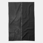 Mitternacht Onyx Romance | Black Satiny Grunge Dam Geschirrtuch (Vertikal)