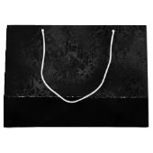 Mitternacht Onyx Romance | Black Satiny Grunge Dam Große Geschenktüte (Vorderseite)