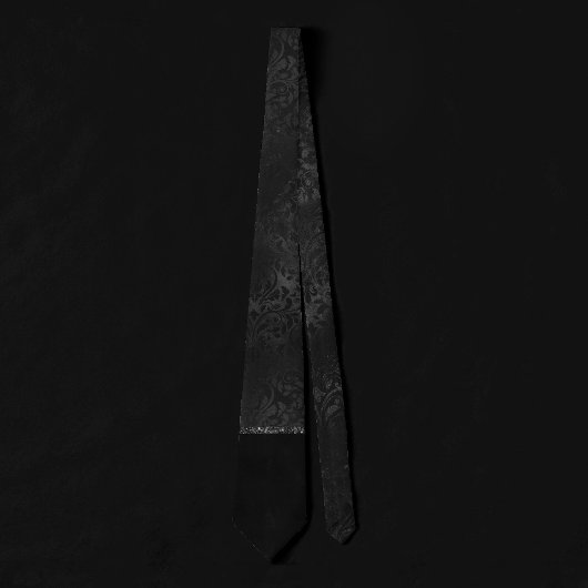 Mitternacht Onyx Romance | Black Satiny Grunge Dam Krawatte