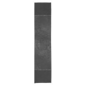 Mitternacht Onyx Romance | Black Satiny Grunge Dam Kurzer Tischläufer (Vorderseite)