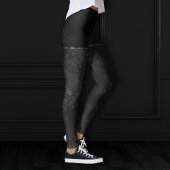 Mitternacht Onyx Romance | Black Satiny Grunge Dam Leggings